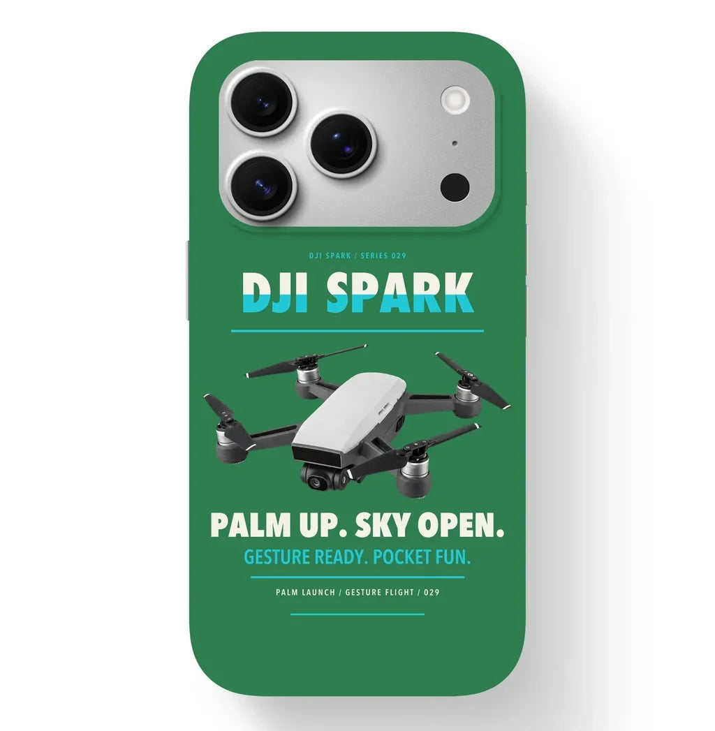 DJI Spark Case design on green iphone case