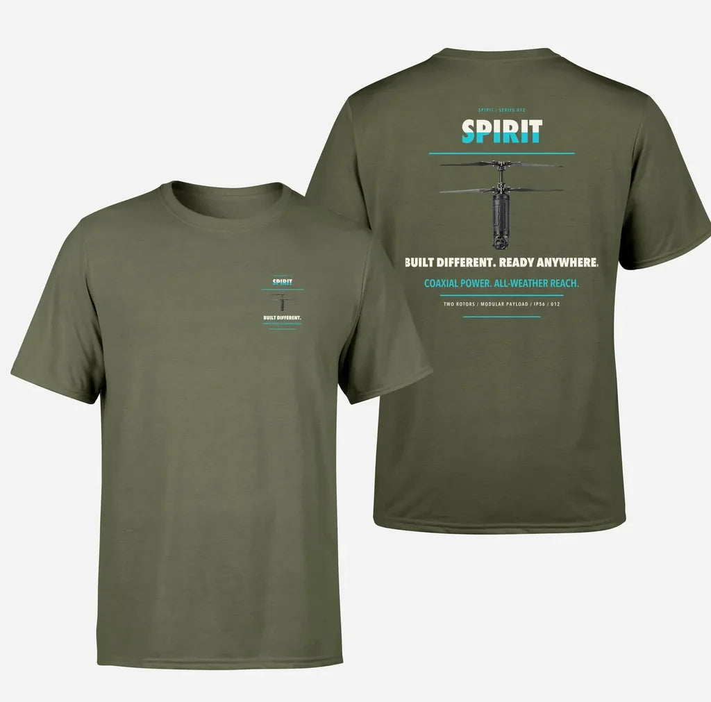 Ascent AeroSystems Spirit design on green army t shirt