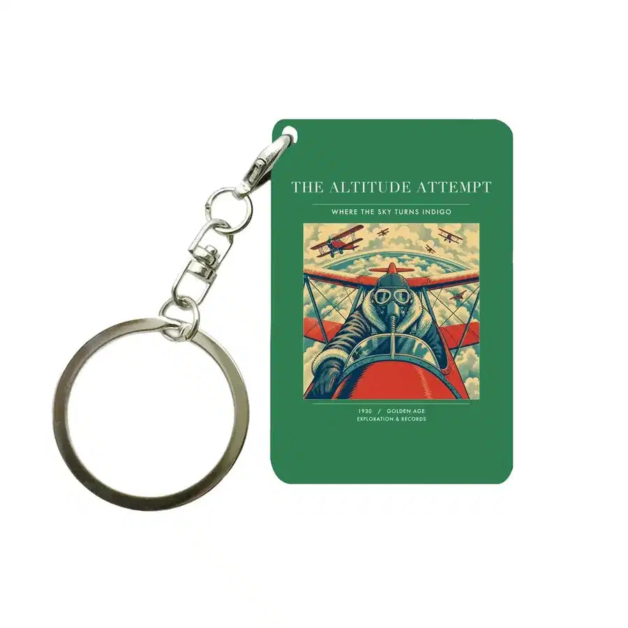 VINTAGE G4202 - The Altitude Attempt - Designed Key Chain design on green