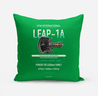 Thumbnail for CFM LEAP-1A design on green pillow