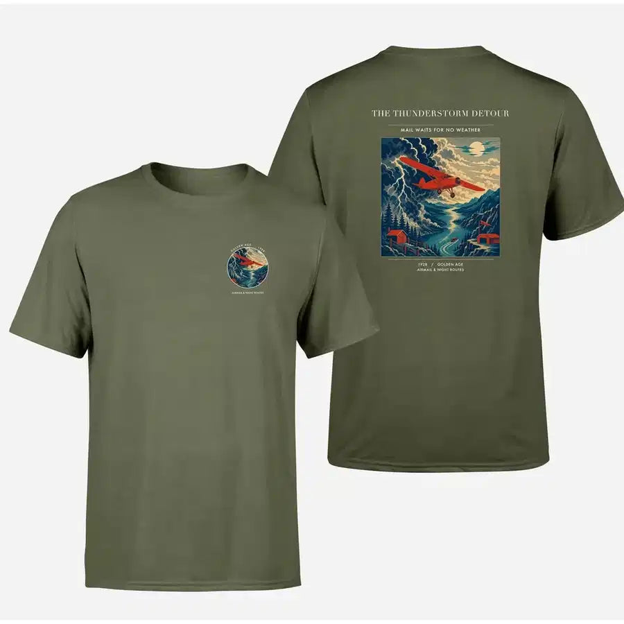 VINTAGE G4148 - The Thunderstorm Detour - Double-Side T-Shirt design on greenarmy double side t shirt