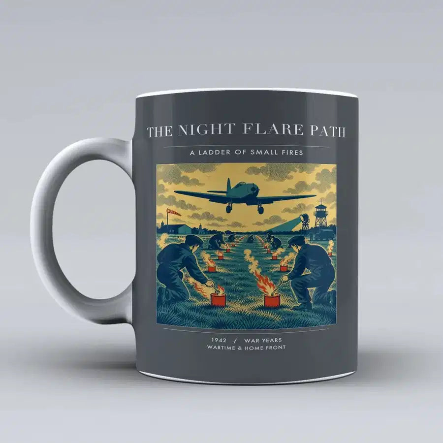 VINTAGE G4525 - The Night Flare Path - Ceramic Mug design on gray