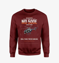 Thumbnail for MD Helicopters MD 500E design on wine red sweatshirt