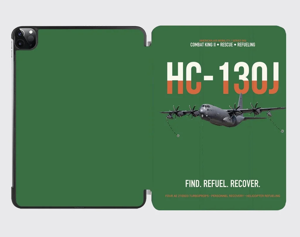 HC-130J COMBAT KING II design on green ipad tablet case
