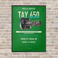 Thumbnail for TAY 650 vertical canvas print - framed - green background