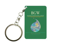 Thumbnail for Baghdad International Airport BGW Key Chain design on green key chain