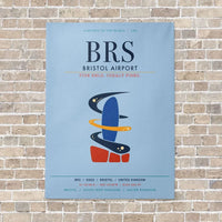 Thumbnail for Bristol Airport BRS vertical canvas print - no frame - light blue background