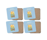 Thumbnail for George Best Belfast City Airport BHD Coaster 4-Pieces-Set - Light Blue