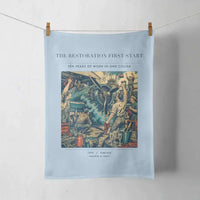 Thumbnail for VINTAGE G4455 - The Restoration First Start - Designed Towels design on lightblue