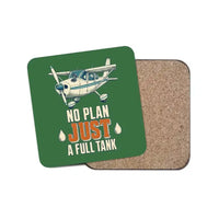 Thumbnail for No Plan Just A Full Tank design on green 1 piece coaster