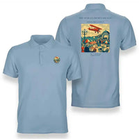 Thumbnail for VINTAGE G4476 - The Seawall Promenade Pass - Double-Side Polo T-Shirt design on lightblue