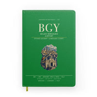 Thumbnail for Milan Bergamo Airport (BGY) design on green notebook