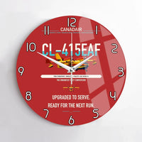 Thumbnail for Canadair CL-415EAF design on red no frame wall clock