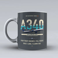 Thumbnail for A340-600 Mug design on gray airbus