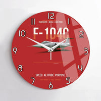 Thumbnail for F-104C Starfighter Speed In A Straight Line design on red no frame wall clock