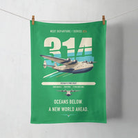 Thumbnail for Boeing 314 Clipper design on green towel