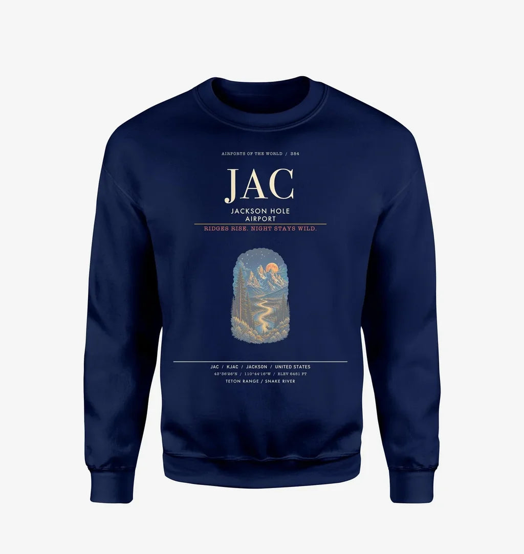 Jackson Hole Airport JAC Sweatshirt - Navy Blue