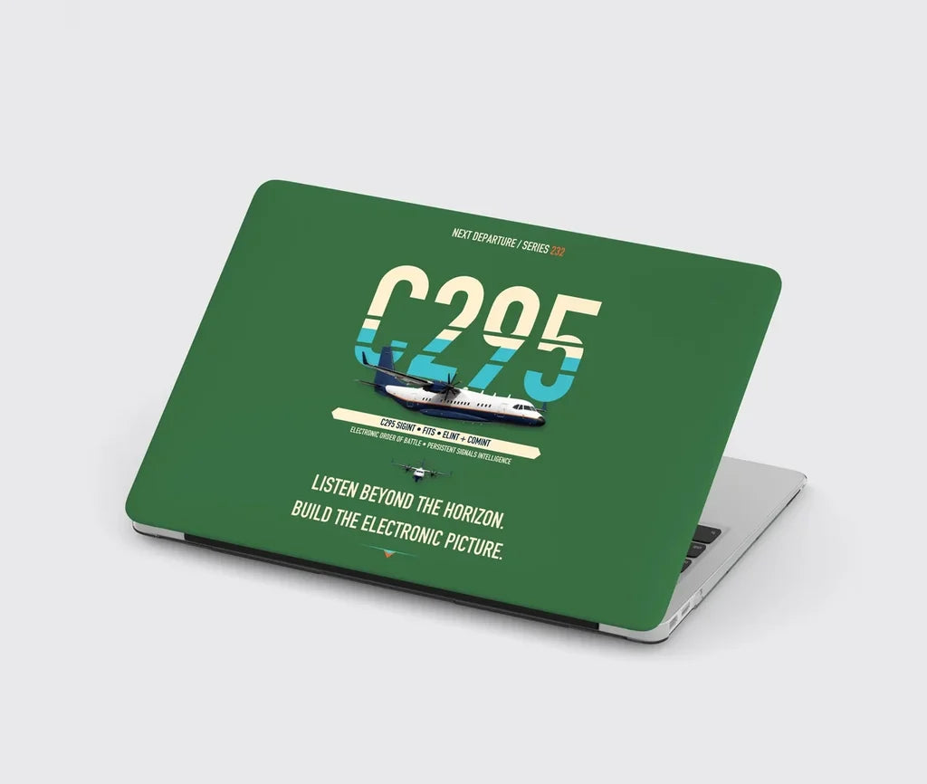 Airbus C295 SIGINT design on green MacBook case
