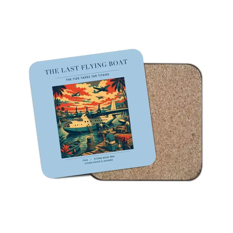 The Last Flying Boat - Designed Coasters design on light blue 1-piece