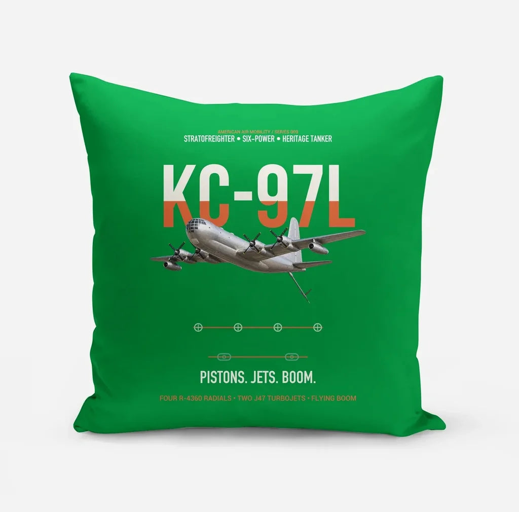 KC-97L STRATOFREIGHTER design on green pillow