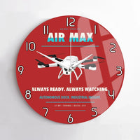 Thumbnail for Percepto Air Max design on red no frame wall clock