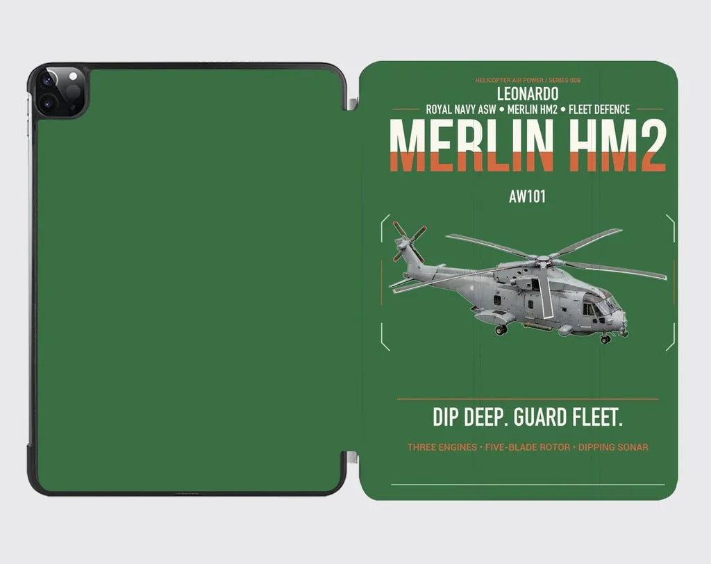Leonardo AW101 Merlin HM2 design on green ipad tablet case