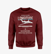 Thumbnail for Cessna Citation Longitude design on wine red sweatshirt