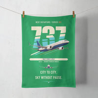 Thumbnail for Boeing 737 MAX 8 design on green towel