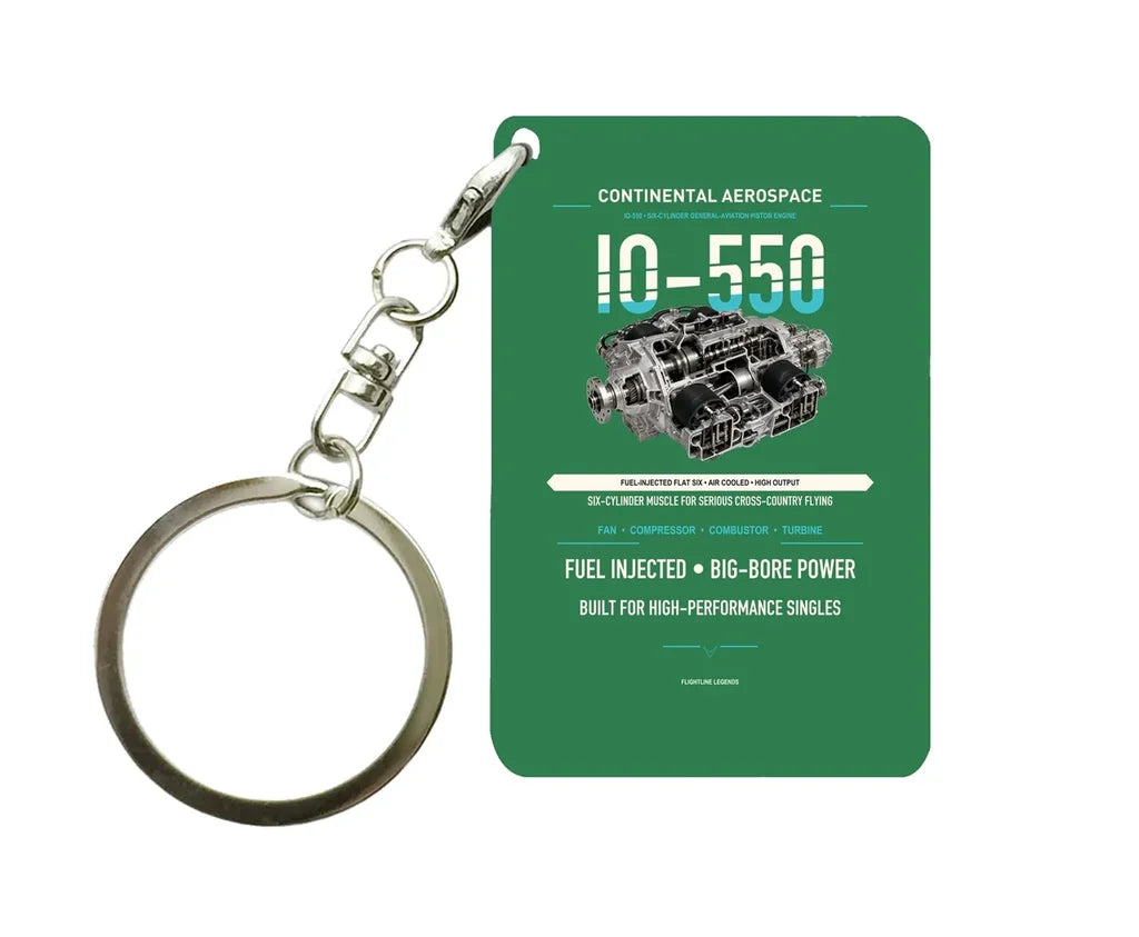 IO-550 Key Chain design on green key chain