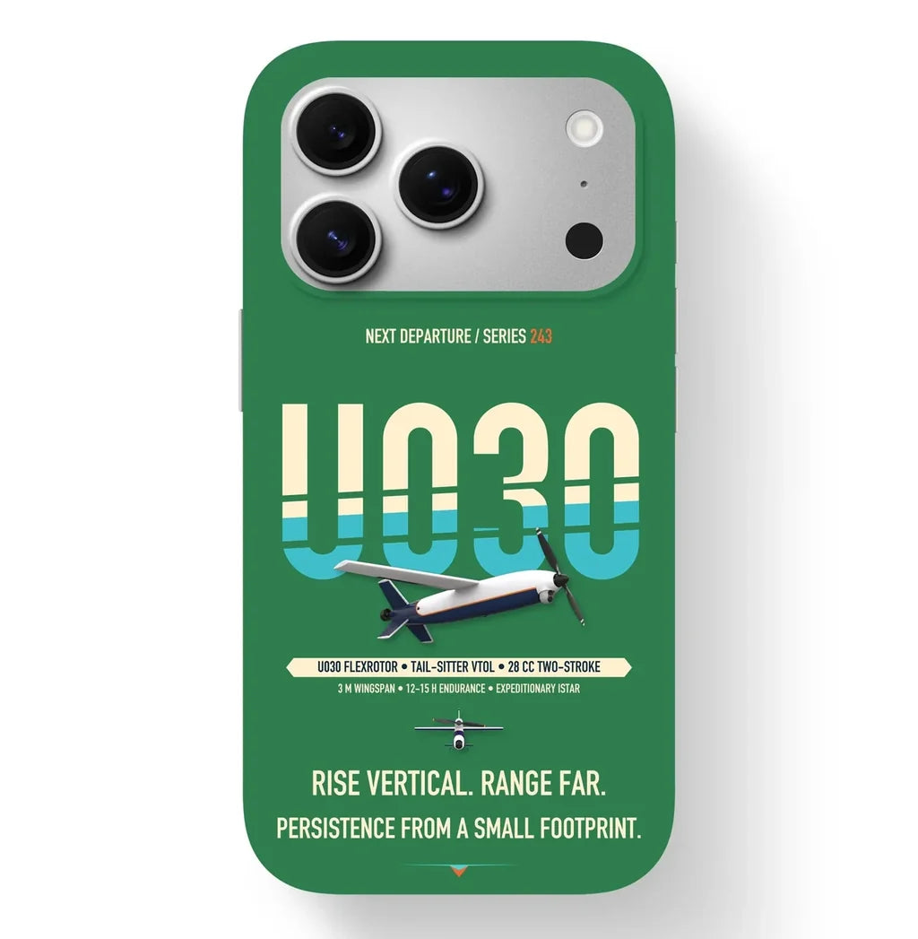 Airbus U030 Flexrotor Case design on green iphone case