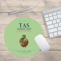 Thumbnail for Islam Karimov Tashkent International Airport (TAS) design on light green round mouse pad