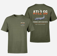 Thumbnail for Atlantique 2 Standard 6 design on green army double-side t-shirt, double-side print