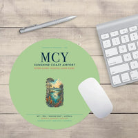 Thumbnail for Sunshine Coast Airport (MCY) design on light green round mouse pad