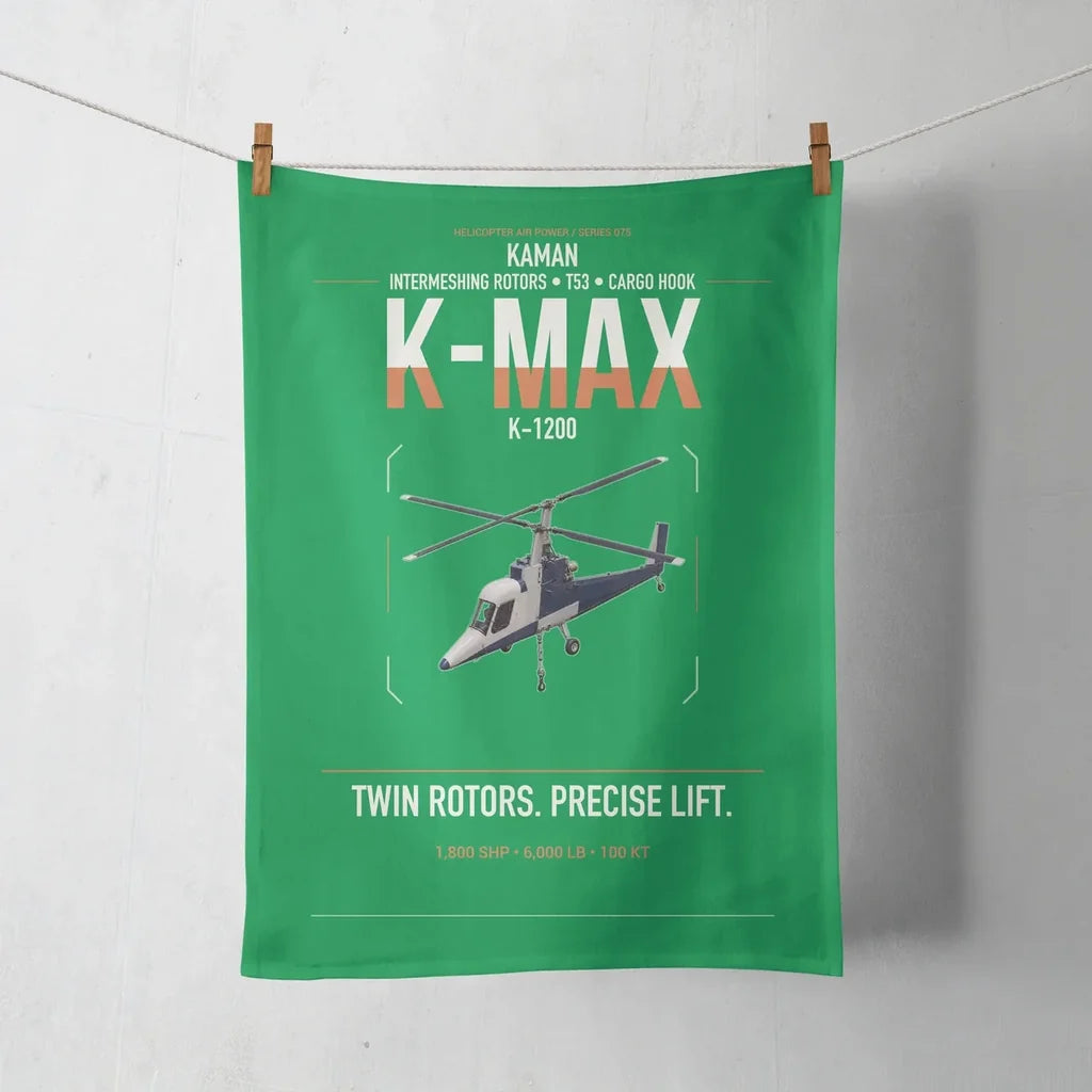 Kaman K-1200 K-MAX design on green towel