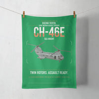 Thumbnail for Boeing Vertol CH-46E Sea Knight design on green towel