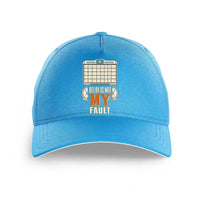 Thumbnail for Delay Is Not My Fault design on light blue printed hat