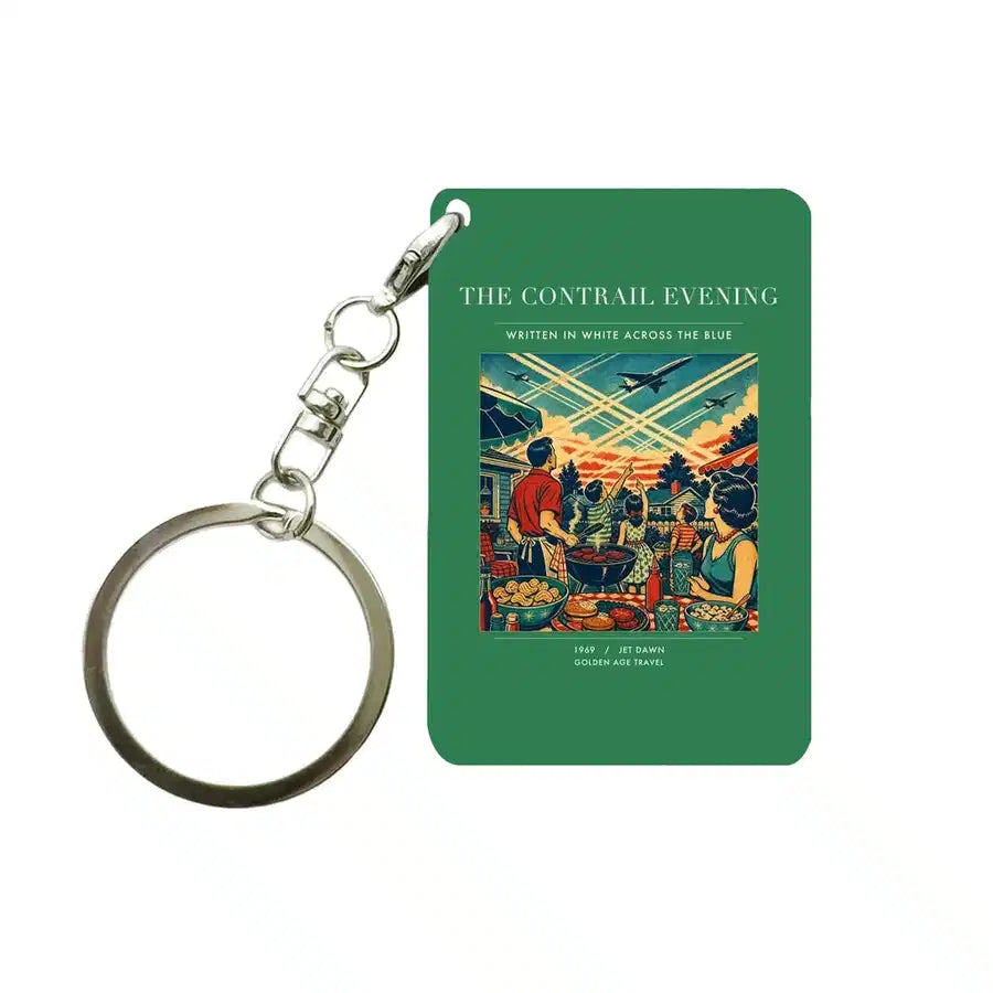 VINTAGE G4135 - The Contrail Evening - Designed Key Chain design on green
