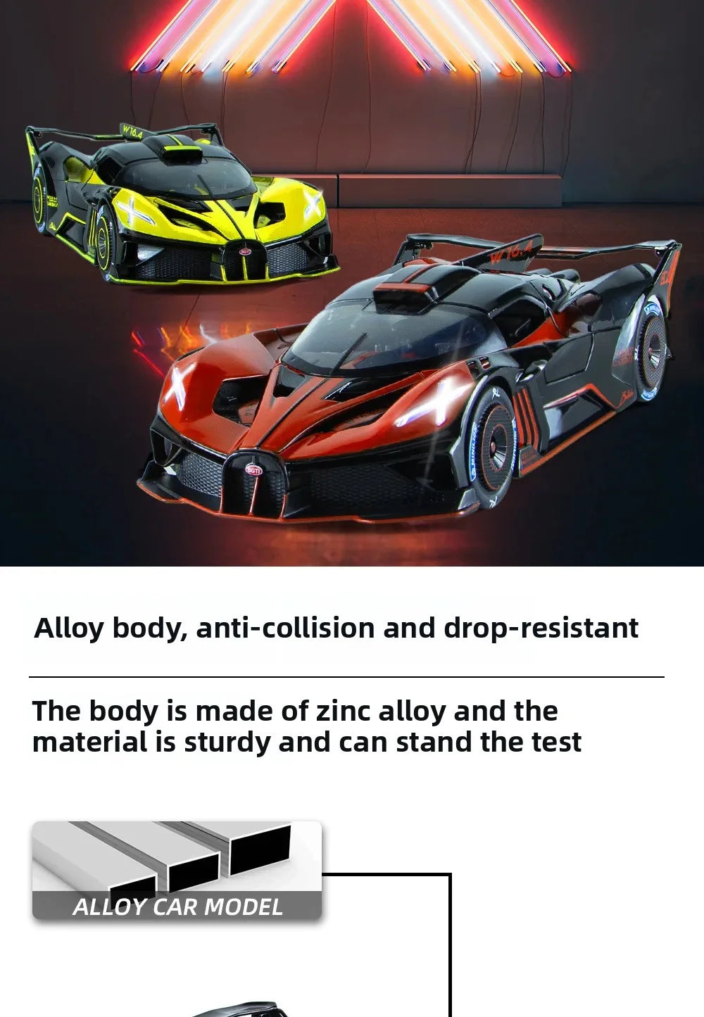 1:24 Bugatti Bolide Cool Alloy Model - view 9