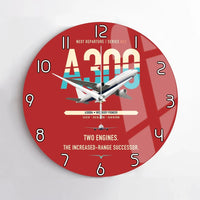 Thumbnail for Airbus A300B4 design on red no frame wall clock