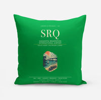 Thumbnail for Sarasota Bradenton International Airport (SRQ) design on green pillow