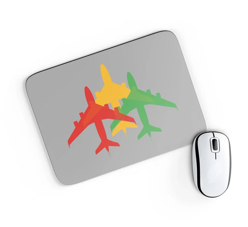 Colourful 3 Airplanes Mouse Pad - view 8