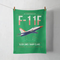 Thumbnail for F-11F Tiger design on green towel