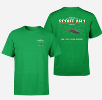 Thumbnail for Westland Scout AH1 design on green t-shirt, double-side print
