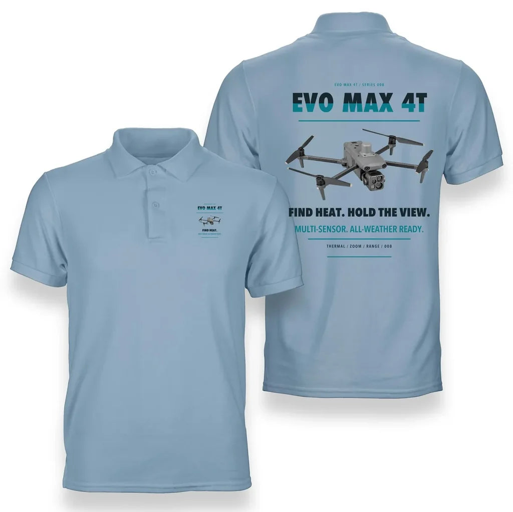 Autel EVO Max 4T design on light blue polo