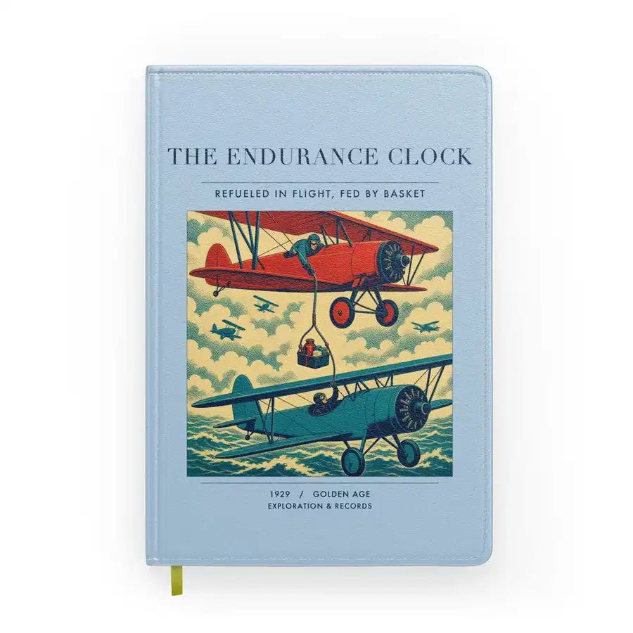 VINTAGE G4203 - The Endurance Clock - Designed Notebooks design on lightblue