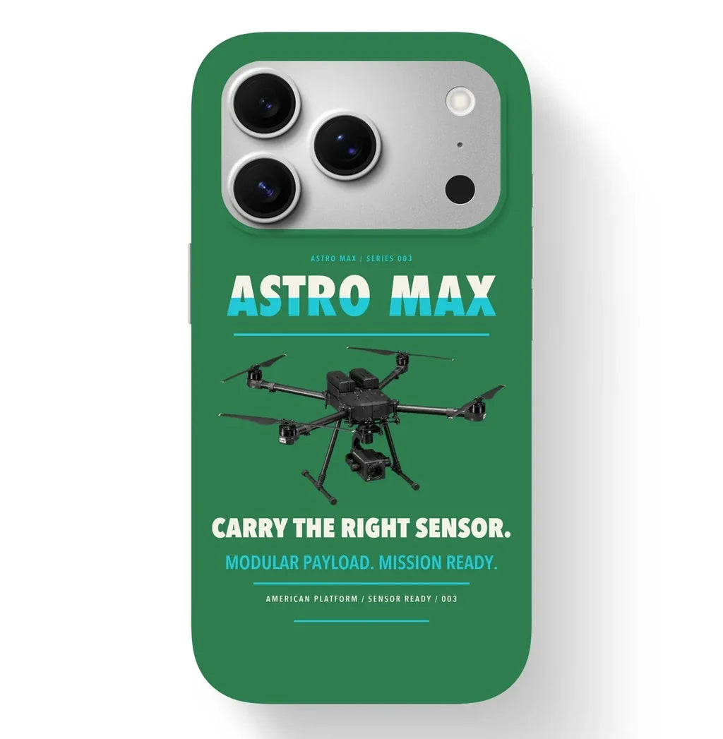 Freefly Astro Max Case design on green iphone case