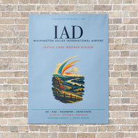 Thumbnail for Washington Dulles International Airport IAD vertical canvas print - no frame - light blue background