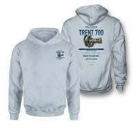 Thumbnail for TRENT 700 design on light blue hoodie