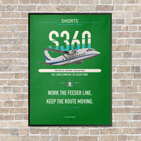 Thumbnail for Shorts 360-300 vertical canvas print - framed - green background