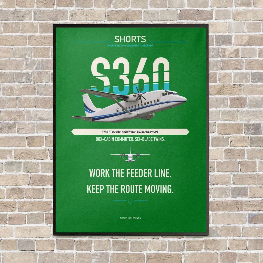 Shorts 360-300 vertical canvas print - framed - green background